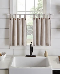 Elrene Home Fashions Tucker Ticking Stripe Window Tier Set