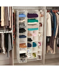 Household Essentials Hanging Shoe Organizer, 10 Pockets and 3 Shelves