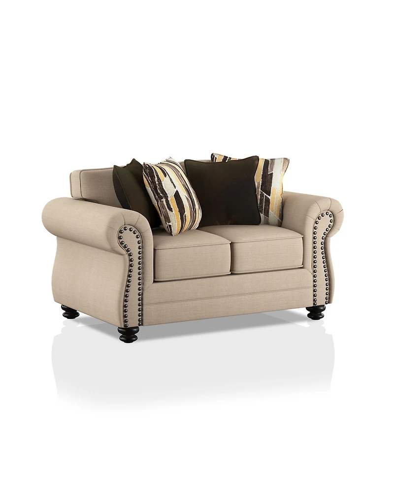 Furniture of America Sillman Upholstered Loveseat