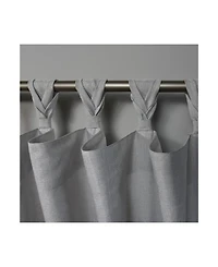 Exclusive Home Curtains Loha Linen Braided Tab Top Curtain Panel Pair, 54" x 63"