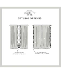 Exclusive Home Curtains Jacinta Flippable Side Ruffle Sheer Rod Pocket Curtain Panel Pair Set Of 2