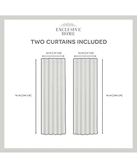 Exclusive Home Curtains Marabel Lined Blackout Hidden Tab Top Curtain Panel Pair, 54" x 96", Set of 2