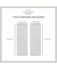 Exclusive Home Curtains Marabel Lined Blackout Hidden Tab Top Curtain Panel Pair Set Of 2
