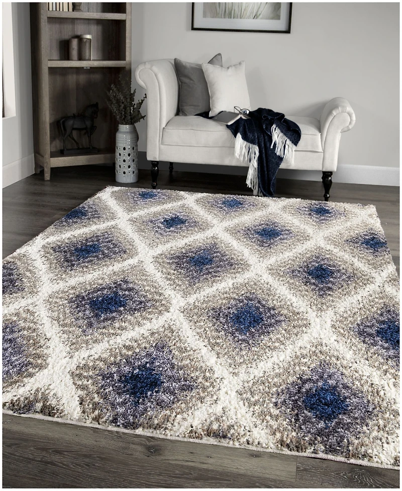 Closeout! Orian Cotton Tail Ikat Diamond Multi 6'7" x 9'6" Area Rug