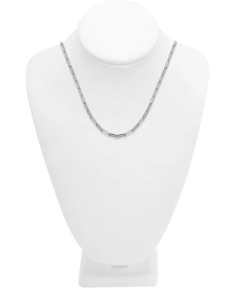 And Now This Paper Clip Link 18" Chain Necklace in Silver or Gold Plate