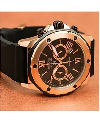 Bulova Men's Chronograph Black Rubber Strap Watch 44mm 98B104