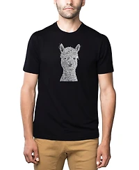 La Pop Art Men's Premium Word T-shirt - Alpaca