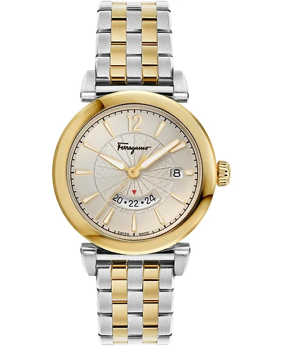 Ferragamo Men's Swiss Feroni Two-Tone Stainless Steel Bracelet Watch 40mm