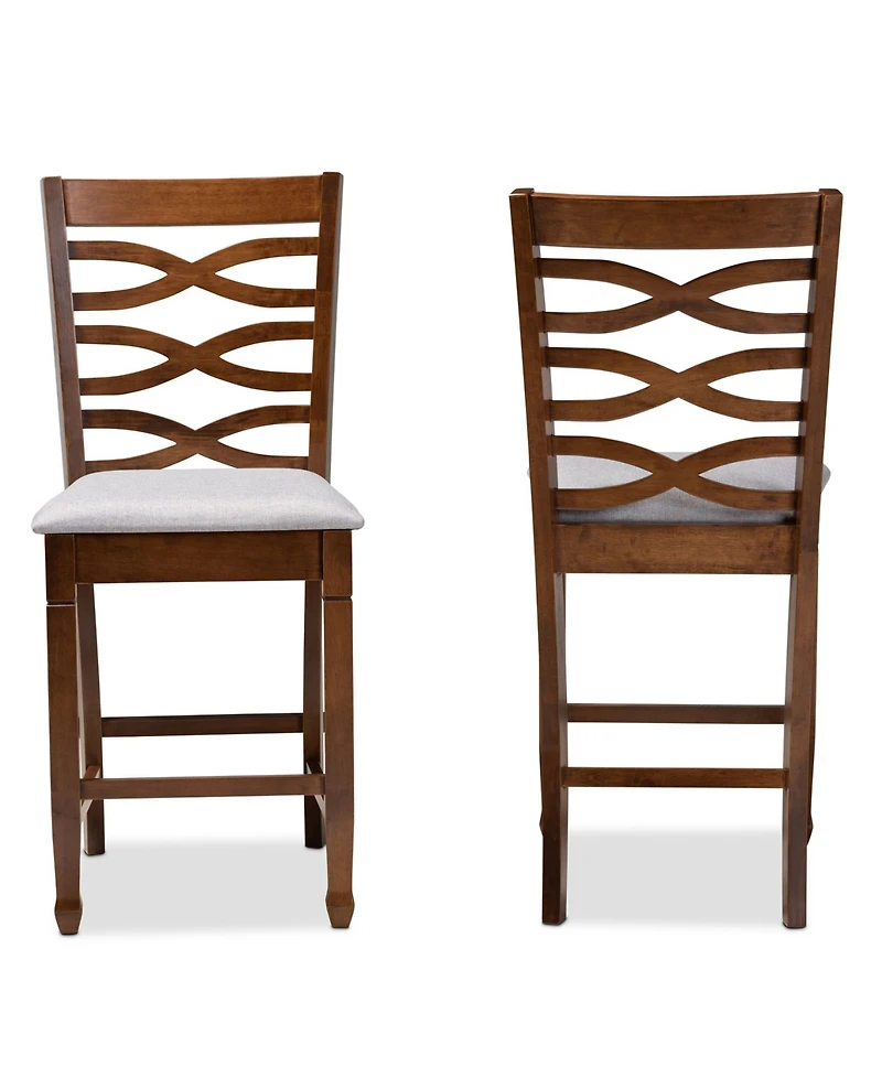 Furniture Lanier Modern and Contemporary Upholstered 2 Piece Counter Height Pub Chair Set
