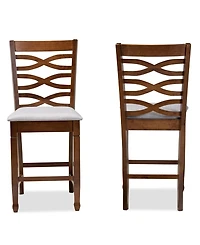 Furniture Lanier Modern and Contemporary Upholstered 2 Piece Counter Height Pub Chair Set