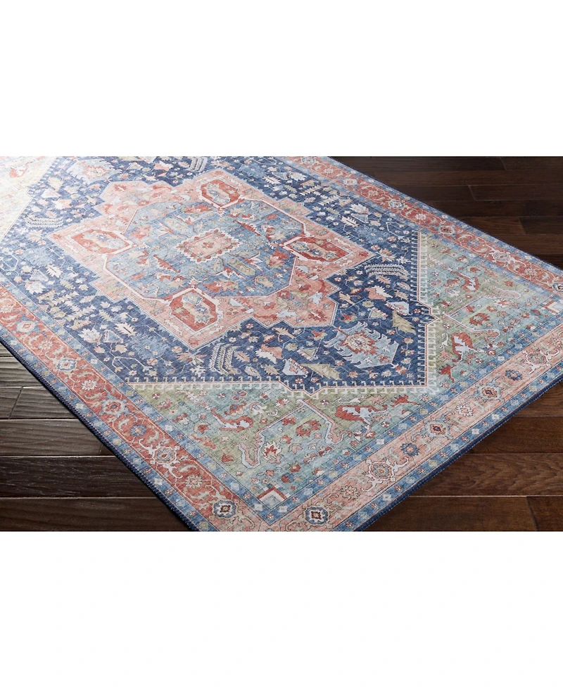 Livabliss Iris Irs- Navy 2'6" x 7'6" Runner Area Rug