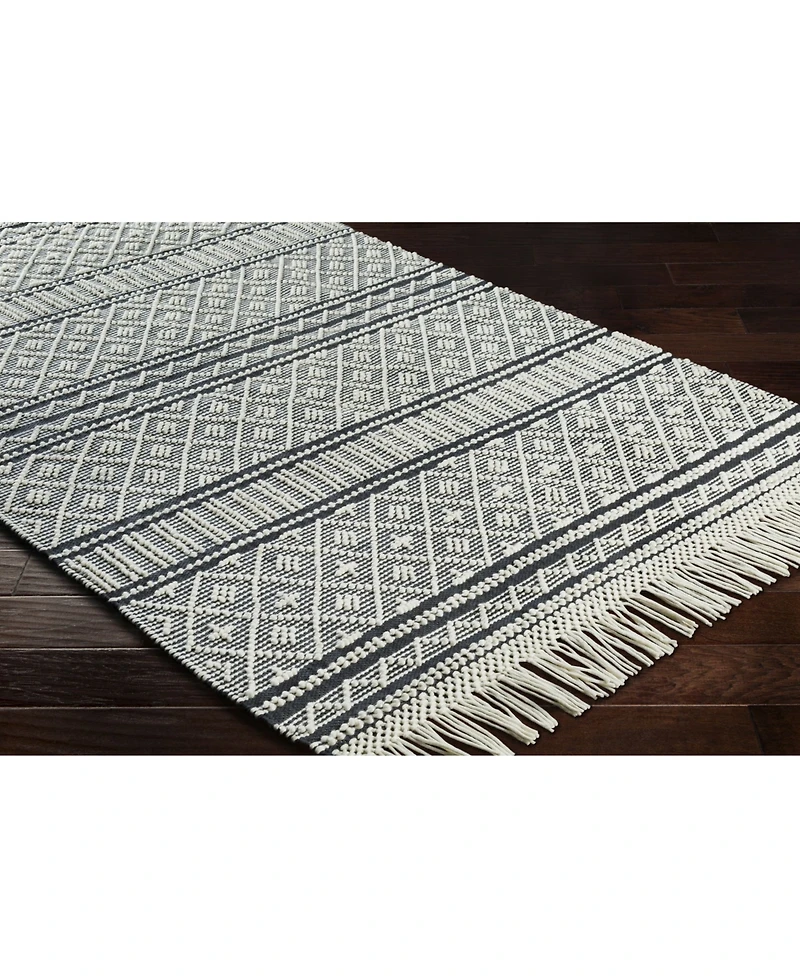 Livabliss Farmhouse Tassels Fts-2300 Charcoal 3' x 5' Area Rug