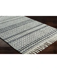 Livabliss Farmhouse Tassels Fts-2300 Charcoal 3' x 5' Area Rug