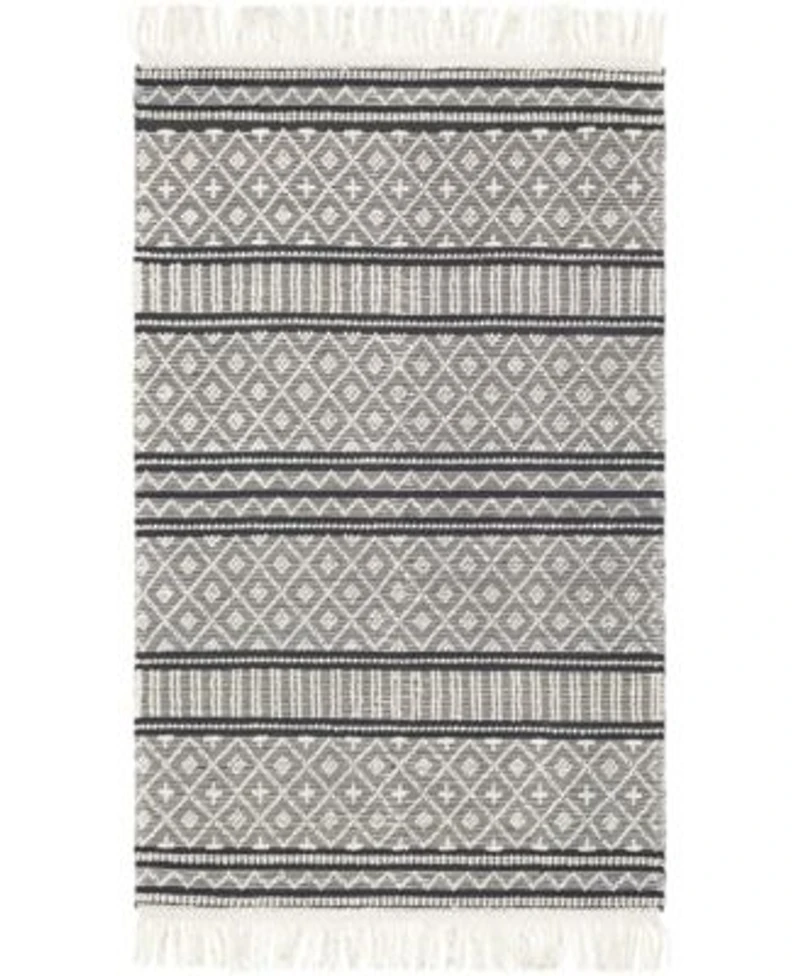Livabliss Farmhouse Tassels Fts 2300 Charcoal Rug