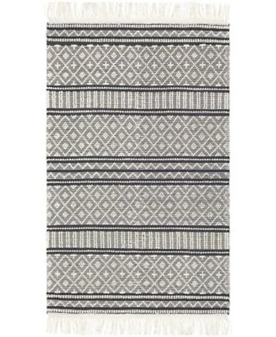 Livabliss Farmhouse Tassels Fts 2300 Charcoal Rug