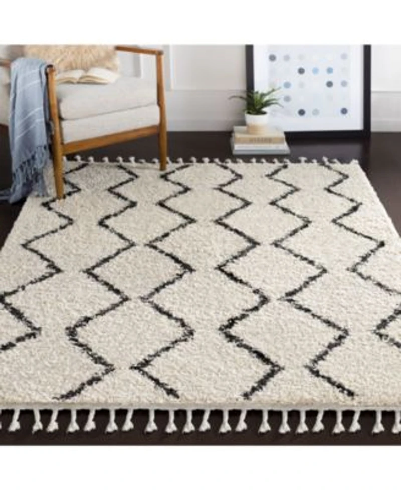 Livabliss Berber Shag Bbe Charcoal Area Rug
