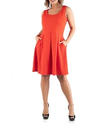 24seven Comfort Apparel Women's Plus Sleeveless Dress