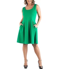 24seven Comfort Apparel Women's Plus Sleeveless Dress
