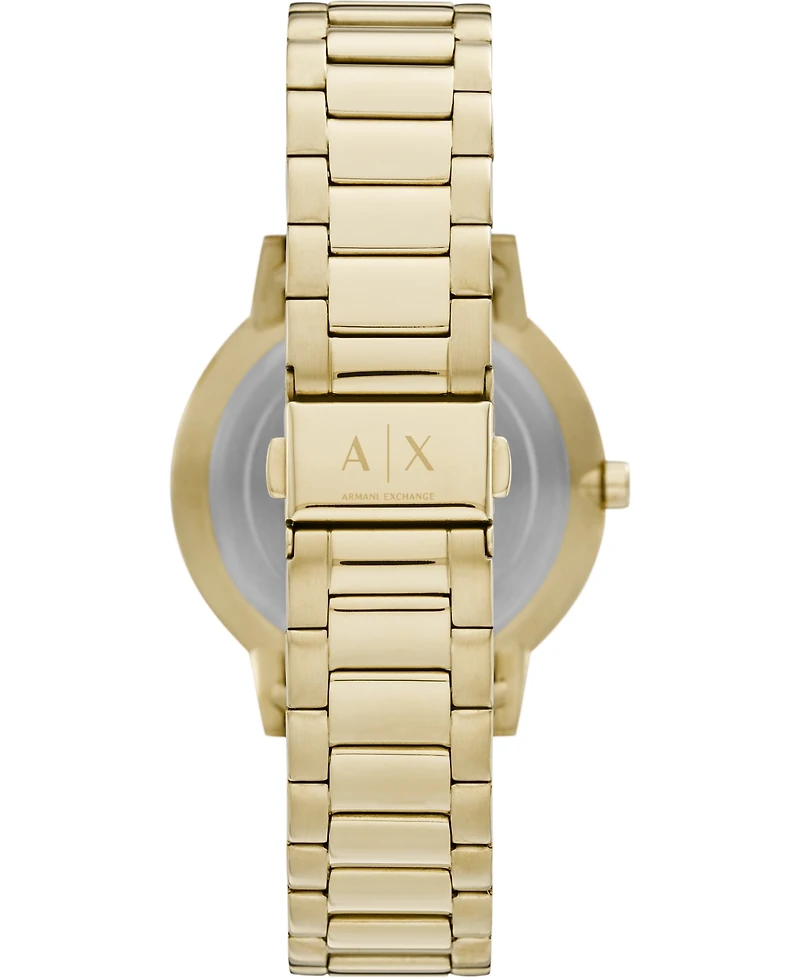 Men's Gold-Tone Stainless Steel Bracelet Watch 42mm Gift Set