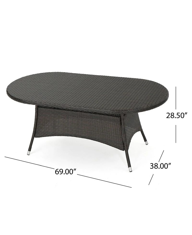 Noble House Sambrera Outdoor Oval Dining Table