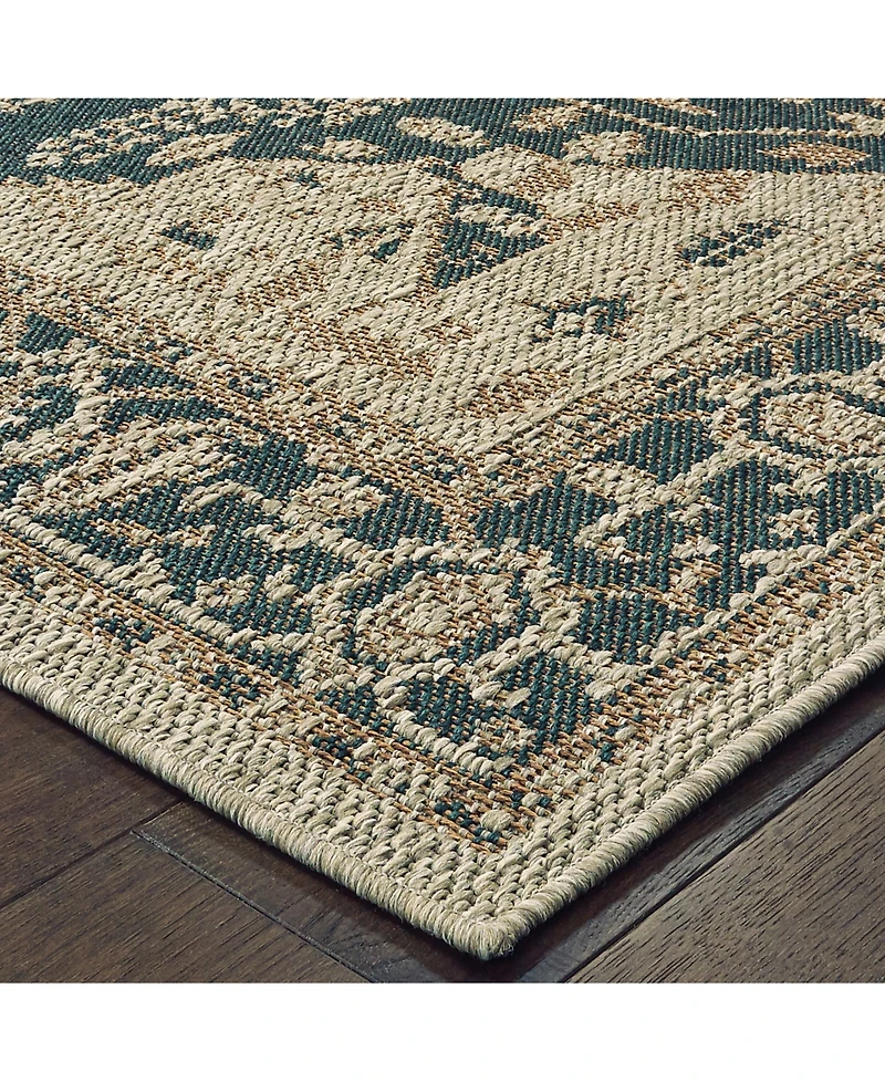 Oriental Weavers Latitude 001J3 Gray 7'10" x 10' Outdoor Area Rug