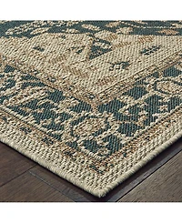 Oriental Weavers Latitude 001J3 Gray 7'10" x 10' Outdoor Area Rug