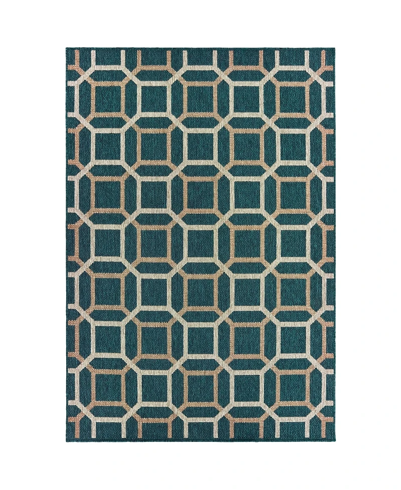 Oriental Weavers Latitude 806B3 Blue 5'3" x 7'3" Outdoor Area Rug