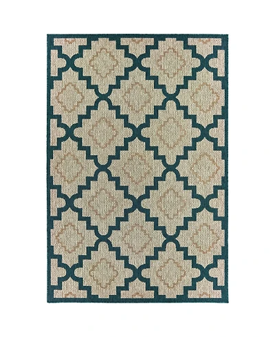 Oriental Weavers Latitude 804I3 Gray 7'10" x 10' Outdoor Area Rug