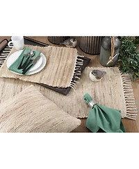Saro Lifestyle Jute Chindi Table Runner