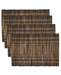Saro Lifestyle Striped Water Hyacinth Placemat Set of 4