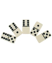 Hey Play Premium Set Of 28 Double Six Dominoes Wood Case