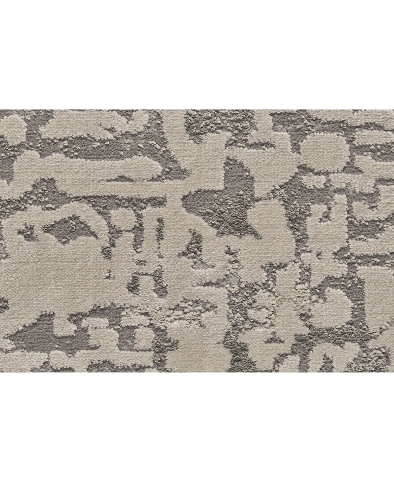 Feizy Prasad R3683 Gray 5' x 8' Area Rug