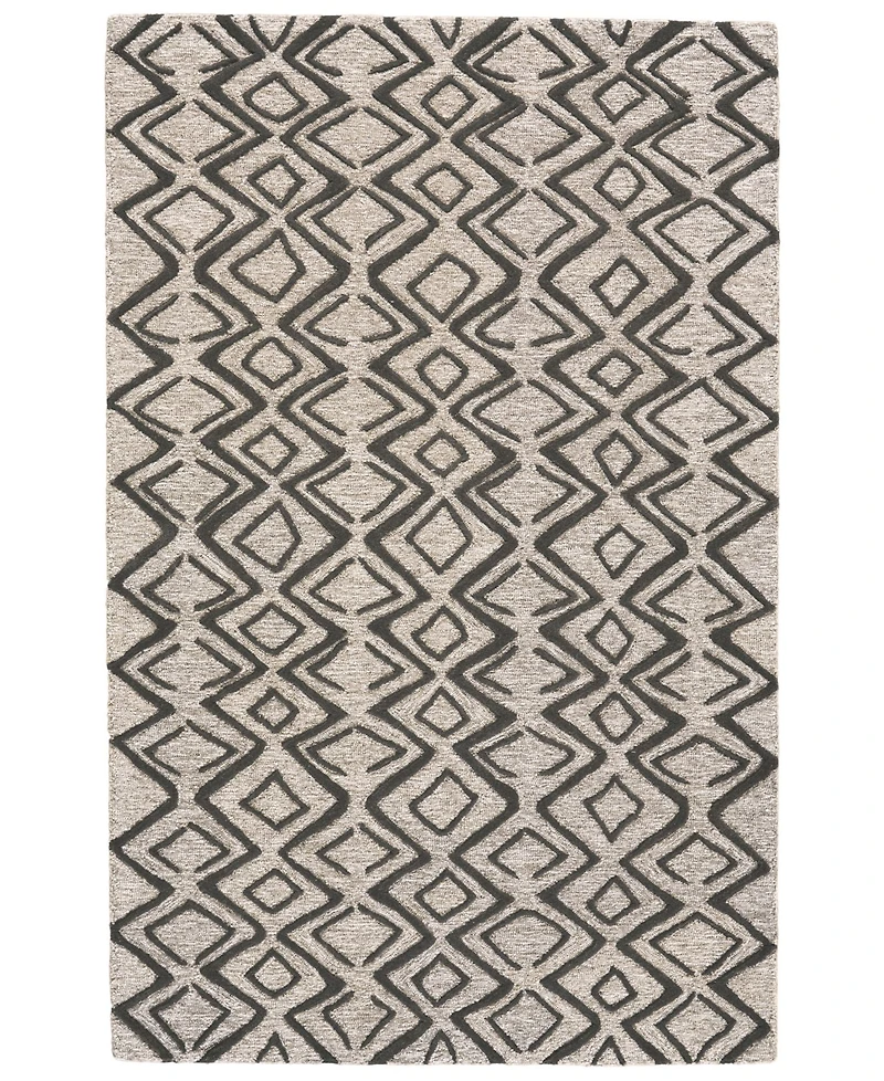 Feizy Enzo R8733 Charcoal 5' x 8' Area Rug