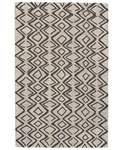 Feizy Enzo R8733 Charcoal 5' x 8' Area Rug