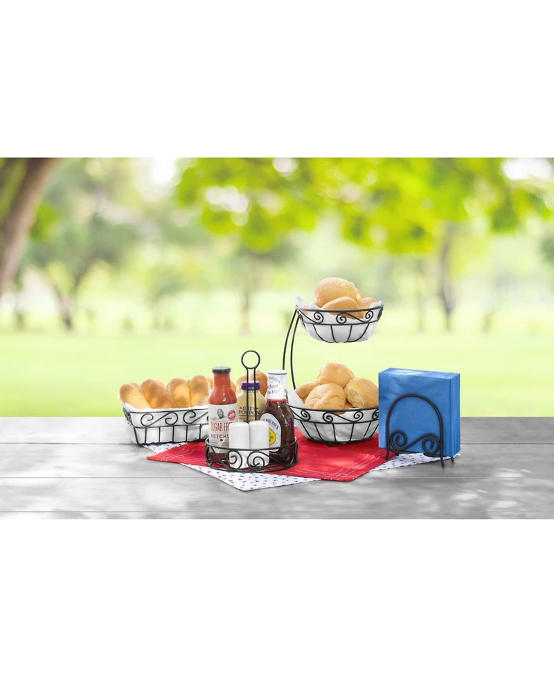 Spectrum Diversified Scroll Bread Basket