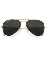 Ray-Ban Unisex Polarized Sunglasses, RB3025 Aviator Classic