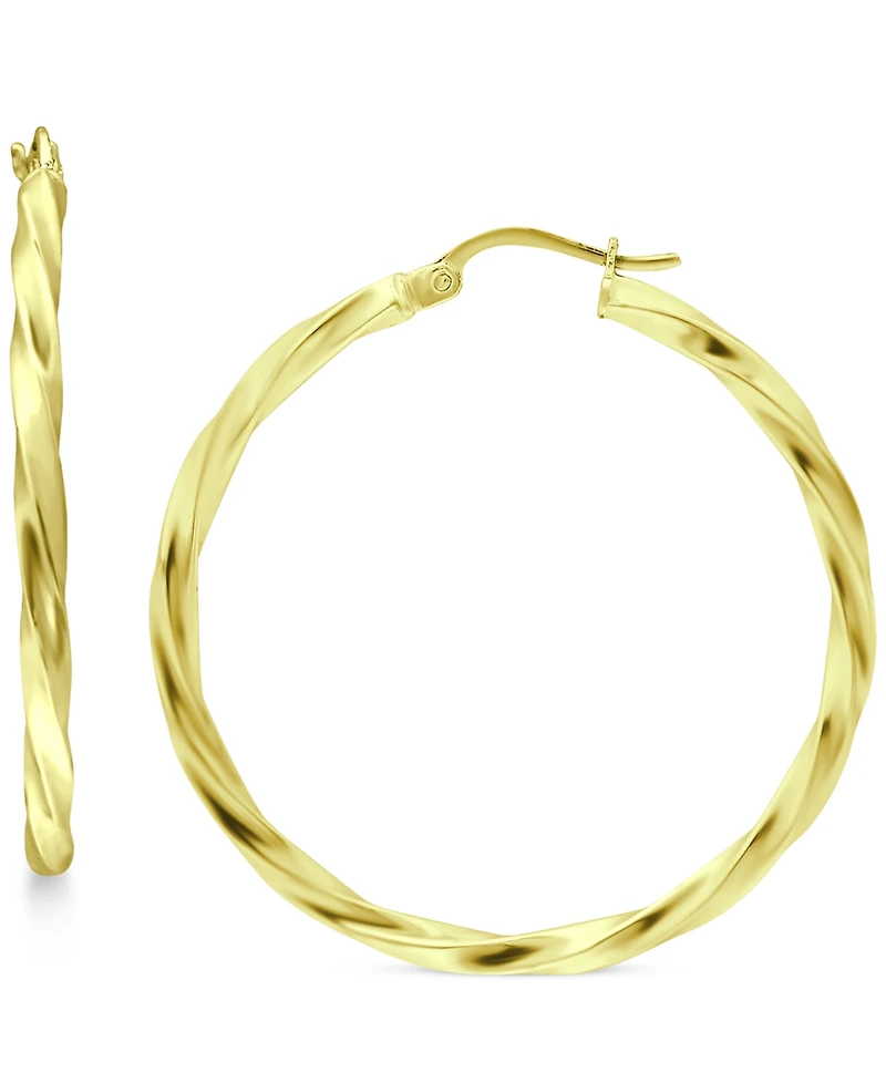 Giani Bernini Twist Hoop Earrings in 18k Gold-Plated Sterling Silver, Created for Macy's