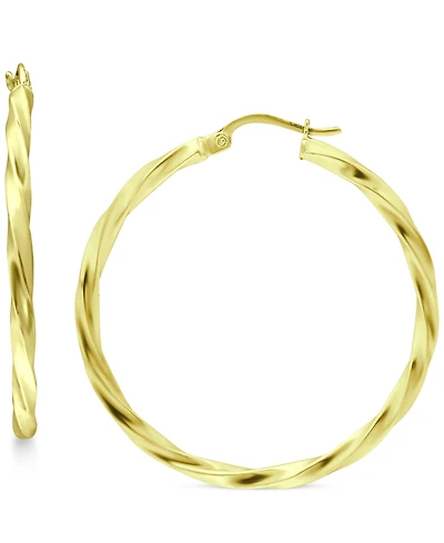 Giani Bernini Twist Hoop Earrings in 18k Gold-Plated Sterling Silver, Created for Macy's