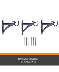 Kenney Fast Fit Easy Install Dryden 5/8" Decorative Window Curtain Rod