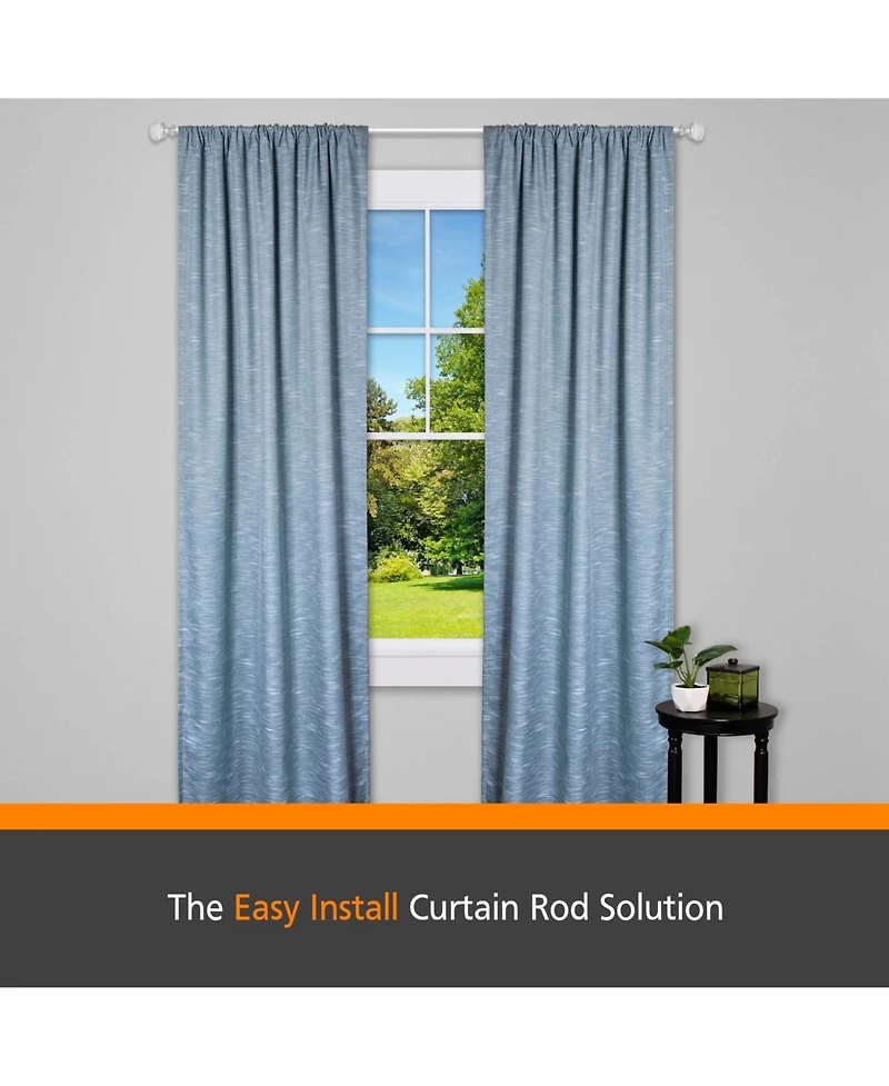 Kenney Fast Fit Easy Install Shania 5/8" Decorative Window Curtain Rod
