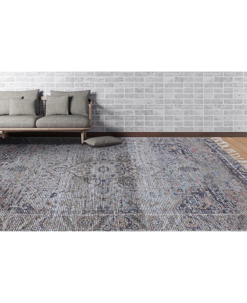 Amer Rugs Prairie Pre-5 Mist/ Pink 5' x 7'6" Area Rug