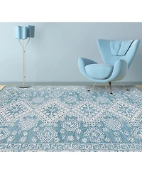 Amer Rugs Boston Bos-64 Teal 5' x 7'6" Area Rug