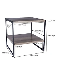 Household Essential Ashwood Low End Table
