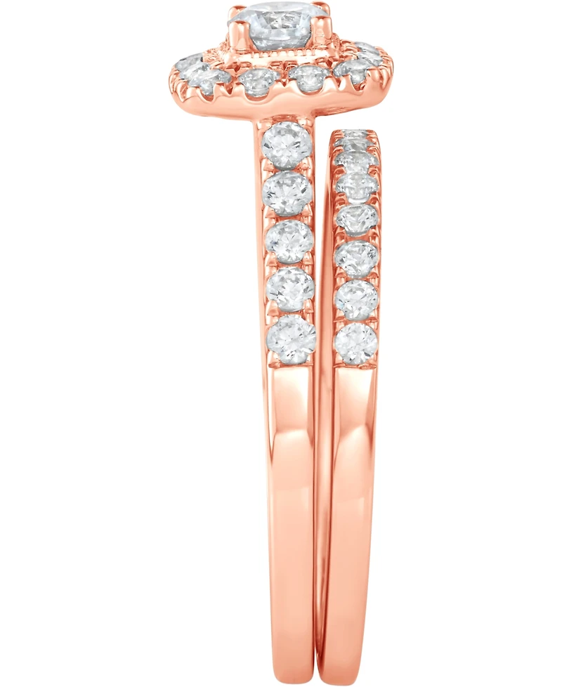 Diamond Halo Bridal Set (1 ct. t.w.) 14k White, Yellow or Rose Gold