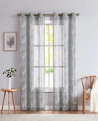 Dainty Home Stella Linen Look 76" W x 84" L Grommet Window Panel Set