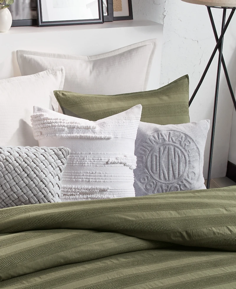 Dkny Textured Stripe Decorative Pillow, 20" x 20"