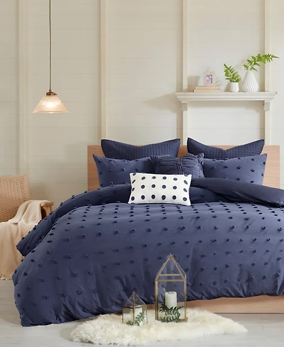 Intelligent Design Brooklyn Jacquard Cotton 5-Pc. Duvet Cover Set, Twin/Twin Xl