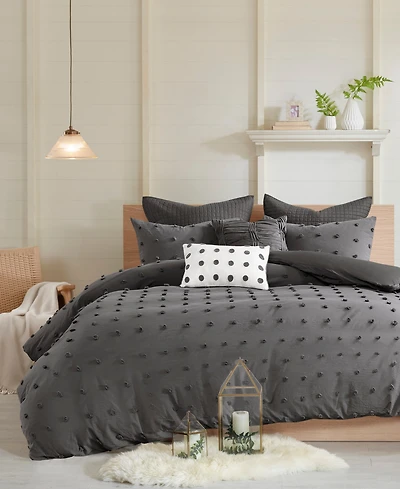 Intelligent Design Brooklyn Jacquard Cotton 5-Pc. Duvet Cover Set, Twin/Twin Xl