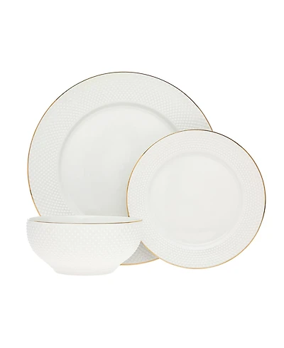 Godinger Pique 18 Pc. Dinnerware Set, Service for 6