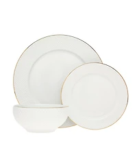 Godinger Pique 18 Pc. Dinnerware Set, Service for 6